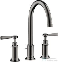 Hansgrohe AXOR MONTREUX 180 3 üléses mosdó csaptelep automata leeresztővel, polírozott fekete króm 16514330 (16514330)