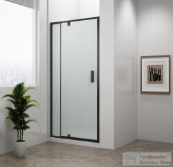 SAPHO POLYSAN EASY LINE BLACK nyílóajtó fix résszel, 760-900mm, matt fekete profil/BRICK üveg (EL1638B) (EL1638B) - furdoszoba-szaniter