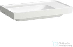 Laufen MEDA 80x46 cm-es falra/bútorra szerelhető mosdó túlfolyó és csaplyuk nélkül, jobb oldali pulttal, fehér H8171160001121 (H8171160001121)