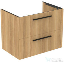 Ideal Standard I. Life B 80x50, 5 cm-es 2 fiókos fali szekrény mosdó és fogantyú nélkül, Natural oak T5272NX (T5272NX)