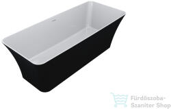 LunArt Adrienne 180x75, 5 cm-es szabadon álló öntöttmárvány kád szifon nélkül, fényes RAL 9005 5999123009654 (5999123009654)