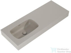 AREZZO design MABEL öntöttmárvány falra szerelhető mosdó 120 cm, bal, matt bézs AR-168874 (AR-168874)