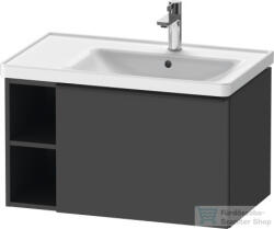 Duravit D-NEO 784x452 mm-es 1 fiókós, nyitott polcos függesztett szekrény 237080 mosdóhoz, Graphite Matt Decor DE425704949 (DE425704949)