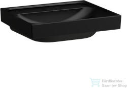 Laufen MEDA 55x46 cm-es falra/bútorra szerelhető mosdó túlfolyó és csaplyuk nélkül, matt fekete H8101127161121 (H8101127161121)