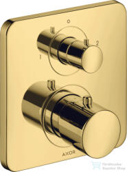 Hansgrohe AXOR Citterio M falsík alatti termosztátos kád/zuhany csaptelep elzárószeleppel, polírozott arany hatású 34725990 (34725990)