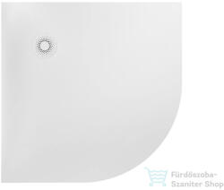 Kolpa San HOPP R 90x90 cm-es negyedköríves öntött márvány zuhanytálca, szifon nélkül, fehér 575380 (575380)