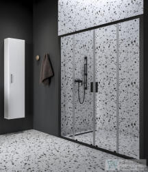 RAVAK BLIX II NBLDP4 130 tolóajtó, transparent, fekete 0YMJ0300Z1 (0YMJ0300Z1)