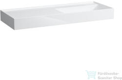 Laufen Kartell By Laufen 120x46 cm-es csaplyuk nélküli mosdó, speciálisan fedett lefolyóval, LCC Active bevonattal, fehér H813333A001121 (H813333A001121)