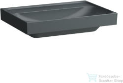 Laufen MEDA 65x46 cm-es falra/bútorra szerelhető mosdó csaplyuk és túlfolyó nélkül, matt grafit H8101147581121 (H8101147581121)