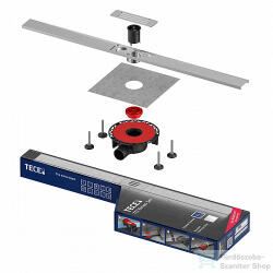 TECE Lineo rozsdamentes acél vágható folyóka szett 100 cm, szálcsiszolt 15301100 (15301100) - furdoszoba-szaniter