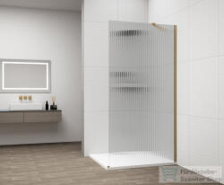 SAPHO ESCA GOLD MATT Walk-in zuhanyfal, falra szerelhető, flutes üveg, 1100mm (ES1311-04) (ES1311-04) - furdoszoba-szaniter