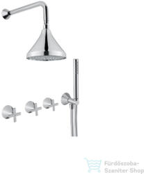 Bugnatese Orion falsík alatti komplett zuhanyrendszer 20 cm-es esőztetővel, belső egységgel, zuhanyszettel, króm 5527CR (5527CR)