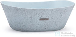 S.V.I.S. Design mosdó 50 cm LIBRA SANDBLASTED - nagyon világos kobaltkék, dekor nélkül, matt lakk UBX. LIBRA. SB. 050.501. 00.00. 1 (UBX_LIBRA_SB_050_501_00_00_1)