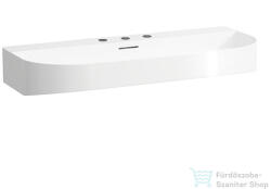 Laufen Sonar 100x42 cm-es csiszolt aljú mosdótál, 3 csaplyukkal, LCC bevonattal, fehér H8163474001081 (H8163474001081)