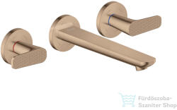 Hansgrohe AXOR Citterio C falsík alatti mosdó csaptelep 19 cm-es kifolyóval, nem zárható leeresztővel, rombuszmetszéses fogantyúval, alaptest nélkül, polírozott vörös arany hatású 49071300 (49071300)