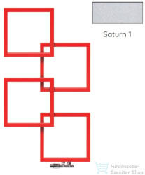 Radeco LOCO 4 1255x685 design radiátor, SATURN 1 (metál jégszürke) színben, balos (Radeco_LOCO_4_B_SATURN1)