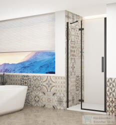 SAPHO GELCO TRINITY BLACK zuhanyajtó, 1100mm, transzparent üveg, balos (GT1211CL-B) (GT1211CL-B)