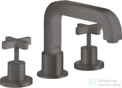 Hansgrohe AXOR CITTERIO 3 üléses kádtöltő csaptelep zuhanyszett csatlakozás nélkül, szálcsiszolt fekete króm 39436340 (39436340)