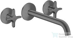 Hansgrohe AXOR ONE falsík alatti mosdó csaptelep 22 cm-es kifolyóval, szálcsiszolt fekete króm 48140340 (48140340)