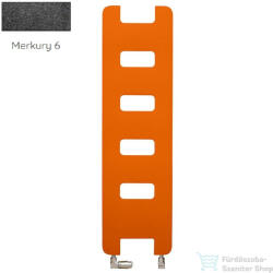 Radeco HEAVEN 1600x450 design radiátor, MERKURY 6 (metál fekete) színben (Radeco_HEAVEN_MERKURY6)