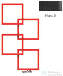 Radeco LOCO 4 1255x685 design radiátor, MARS 5 (antracit) színben, balos (Radeco_LOCO_4_B_MARS5)