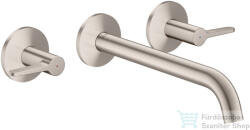 Hansgrohe AXOR ONE falsík alatti mosdó csaptelep 22 cm-es kifolyóval, rozsdamentes acél hatású 48160800 (48160800)