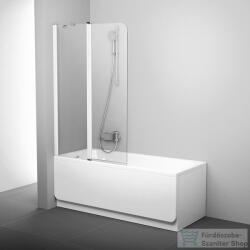 RAVAK CHROME CVS2-100 100 cm-es balos kádparaván, fehér+transparent 7QLA0100Z1 (7QLA0100Z1)
