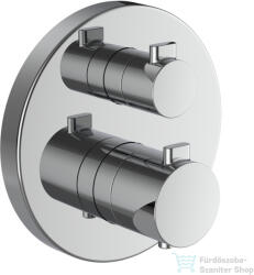 Laufen MEDA falsík alatti termosztátos kád/zuhanycsaptelep, 2-utas szabályozóval, légbeszívó szeleppel, króm HF506687100000 (HF506687100000)