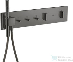 Hansgrohe AXOR SHOWERCOMPOSITION 3 utas termosztátos falsík alatti kád /zuhany csaptelep, polírozott fekete króm 12572330 (12572330)