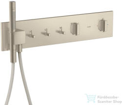 Hansgrohe AXOR SHOWERCOMPOSITION 3 utas termosztátos falsík alatti kád /zuhany csaptelep, szálcsiszolt nikkel 12572820 (12572820)