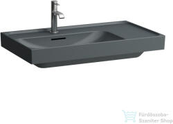 Laufen MEDA 80x46 cm-es falra/bútorra szerelhető mosdó, jobb oldali pulttal, matt grafit H8171167581041 (H8171167581041)