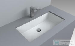 LunArt Jim 605 66, 1x34, 6 cm-es alulról beépíthető öntöttmárvány mosdó csaplyuk és túlfolyó nélkül, matt fehér 5999123001399 (5999123001399)