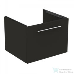 Ideal Standard I. Life B 60x50, 5 cm-es 1 fiókos fali szekrény mosdó és fogantyú nélkül, Carbon grey matt T5269NV (T5269NV)