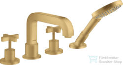 Hansgrohe AXOR Citterio 4 üléses kádtöltő csaptelep zuhanyszettel, szálcsiszolt arany hatású 39445250 (39445250)