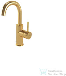 Bugnatese KLINE mosdó csaptelep automata leeresztővel, szálcsiszolt arany 5713OS (5713OS)