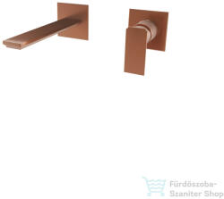 Bugnatese ATELIER falsík alatti mosdócsaptelep 16 cm-es kifolyóval, belső egységgel, click-clack leeresztővel, PVD fényes rame 9445SCPR (9445SCPR)