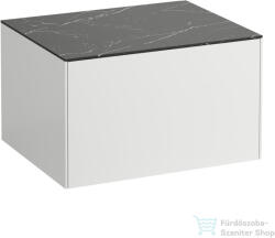 Laufen Sonar 57, 5x45, 5x34 cm-es 1 fiókos alsószekrény kivágás nélkül, Matt fehér&Nero Marquina H4054000341431 (H4054000341431)