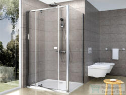 RAVAK PIVOT PDOP2+PPS 100x100 cm-es nyílóajtós zuhanykabin fix oldalfallal, króm/transparent 03GA0C00Z1SET100PPS100 (03GA0C00Z1SET100PPS100)
