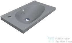 LunArt Dorah 69, 5x39, 6 cm-es beépíthető öntöttmárvány mosdó, szürke kvarc 5999123005489 (5999123005489)