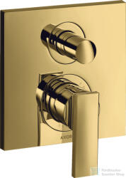 Hansgrohe AXOR Citterio falsík alatti kád/zuhany csaptelep alaptest nélkül, polírozott arany hatású 39455990 (39455990)