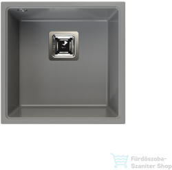 LunArt Bende 42x42 cm-es öntött gránit aláépíthető mosogató medence szifon nélkül, Light grey 5999123007537 (5999123007537)