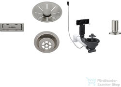 BLANCO Le és túlfolyó készlet 1X3, 5" InFino lefolyó-távműködtetővel, satin platinum 207435 (207435)