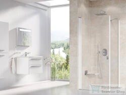 RAVAK CHROME CRV1+CPS 100x80 cm-es nyílóajtós, zuhanykabin oldalfallal, fehér/transparent 1QVA0101Z1SET100CPS80 (1QVA0101Z1SET100CPS80)