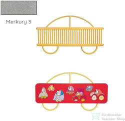 Radeco AUTO 680x1250 design radiátor gyerekszobába, MERKURY 3 (metál világosszürke) színben (Radeco_AUTO_MERKURY3)