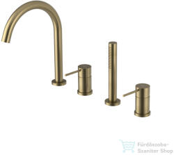 SAPHO ULTRAMIX kádperemre építhető csaptelep, kifolyócsővel és kézizuhannyal, matt arany (UT052G) (UT052G) - furdoszoba-szaniter