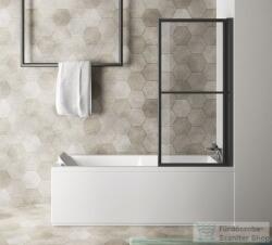 SAPHO POLYSAN KAGERA teleszkópos kádparaván, 710mm, matt fekete (30336B) (30336B) - furdoszoba-szaniter