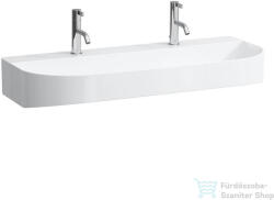 Laufen Sonar 100x42 cm-es mosdó 2 csaplyukkal, túlfolyó nélkül, fehér H8103470001151 (H8103470001151)