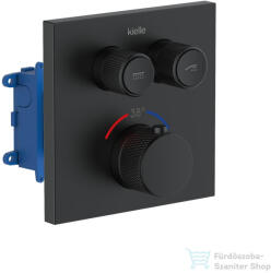 kielle Arkas I. falsík alatti termosztátos csaptelep, alaptesttel, matt fekete 10611214 (10611214)