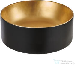INVENA KETO 42 cm-es pultra ültethető mosdó csaplyuk nélkül, fekete/arany CE-14-017-C (CE-14-017-C)