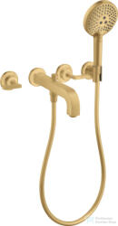 Hansgrohe AXOR CITTERIO falsík alatti kádtöltő csaptelep zuhanyszettel, szálcsiszolt arany hatású 39448250 (39448250)